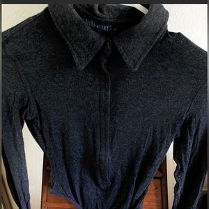 Anti-flirt Bodysuit half zip collar neck xs in Heathered Charcoal